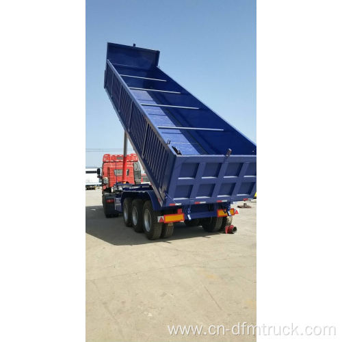 Good 3 Axle Lowbed Dump Semi Trailer Truck